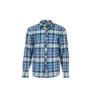 Simms Stone Cold Long Sleeve Shirt Men's in Meridian Madras Plaid